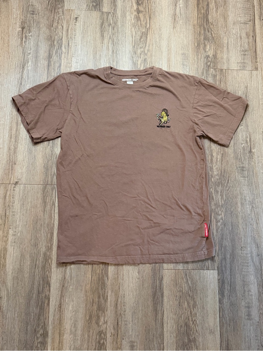 Members Only Brown Embroidered Graphic T-Shirt Men’s Medium
